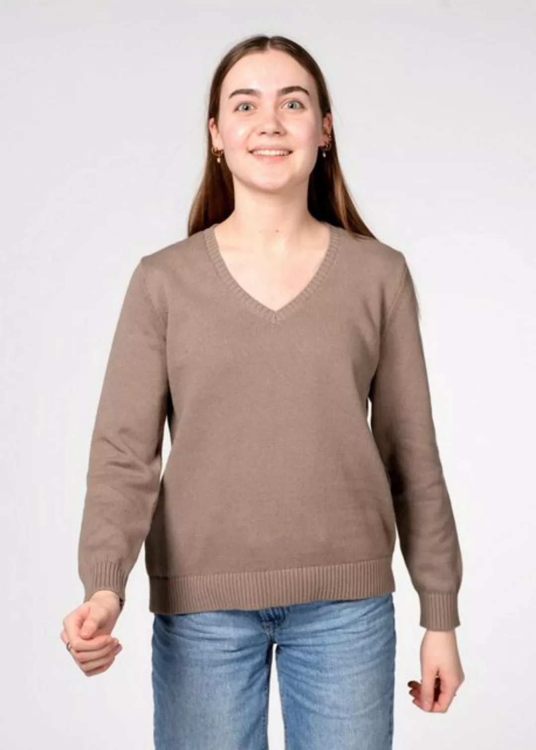 Clarina Strickpullover V-Pullover, 1/1 Arm, uni günstig online kaufen