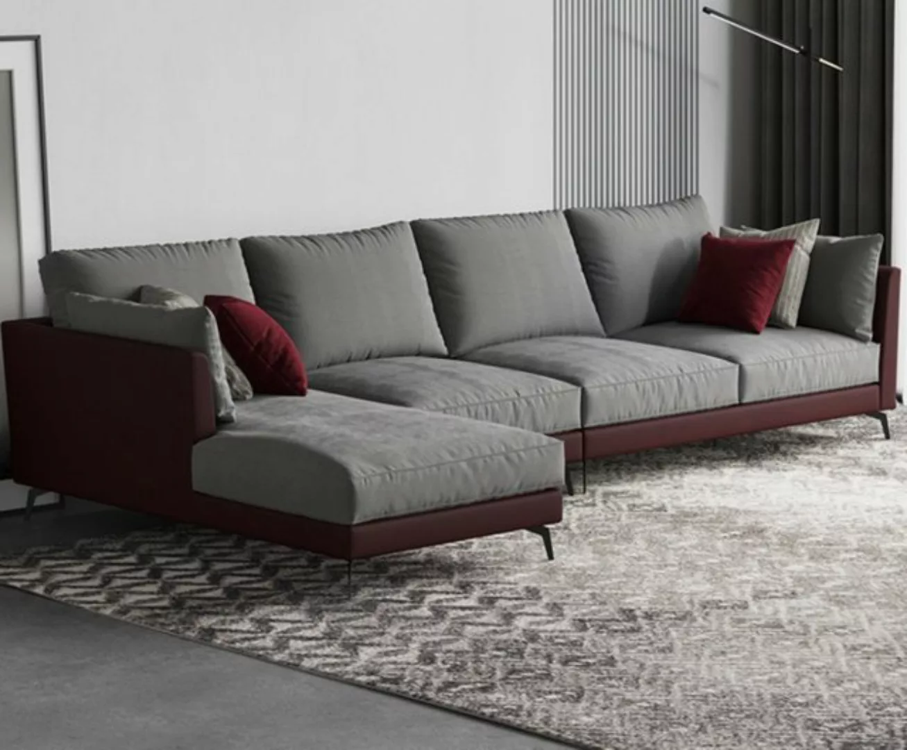 JVmoebel Ecksofa, Couch Ecksofa L-Form Wohnlandschaft Sofa Polster Garnitur günstig online kaufen