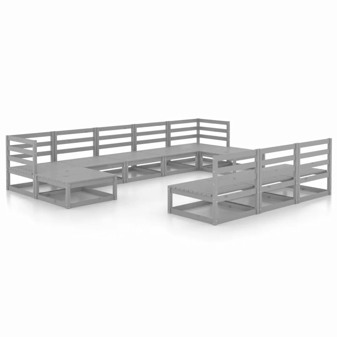 10-tlg. Garten-lounge-set Kiefer Massivholz günstig online kaufen