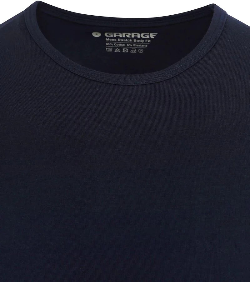 Garage Stretch Basic T-Shirt Navy Rundhals - Größe L günstig online kaufen