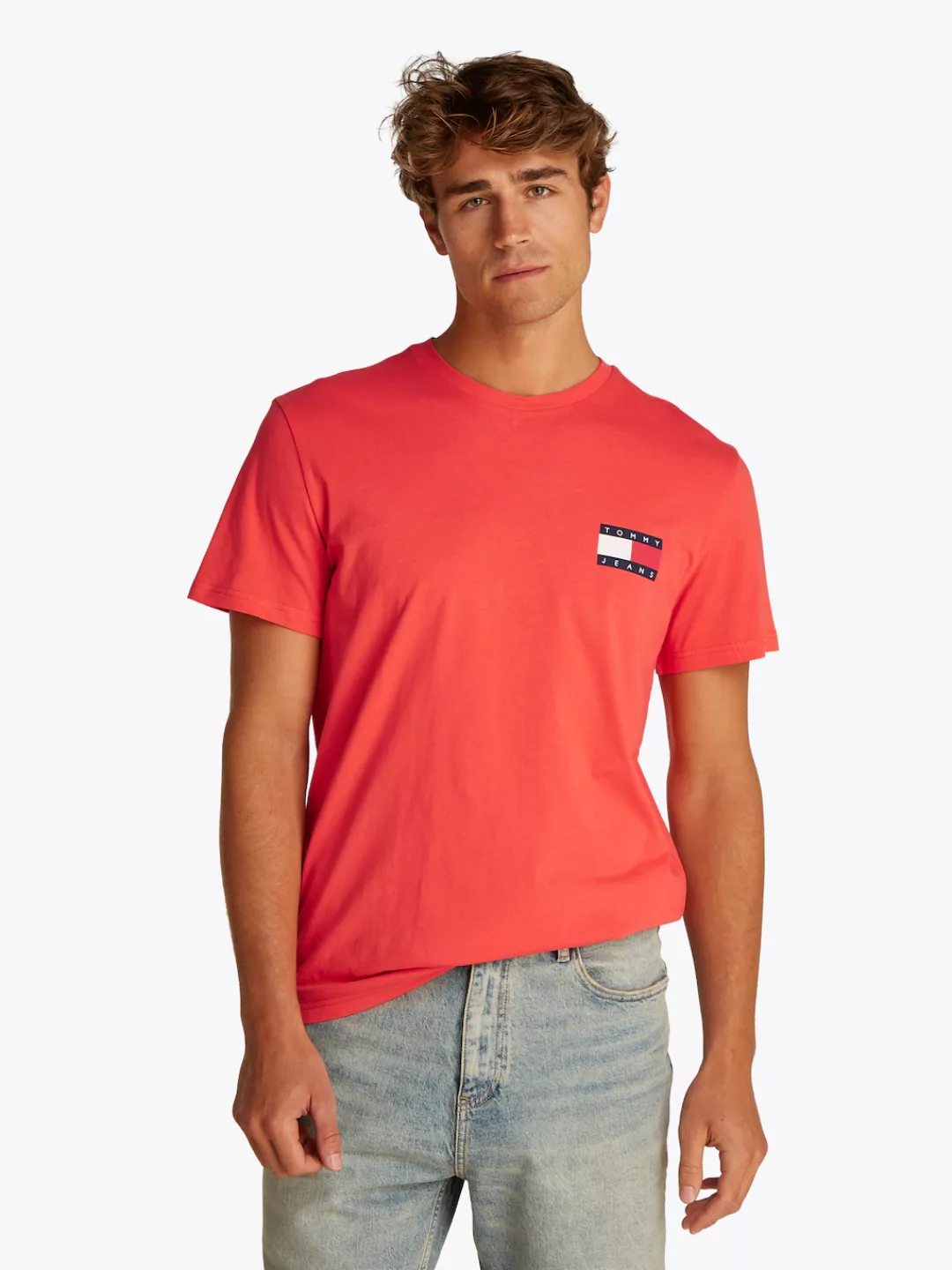 Tommy Jeans T-Shirt "TJM SLIM ESSENTIAL FLAG TEE EXT" günstig online kaufen