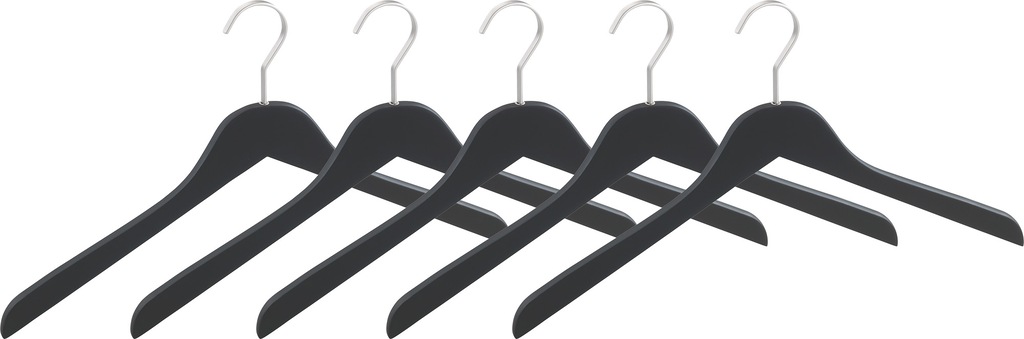 WENKO Kleiderbügel "Modell Paris", (Set, 5 tlg.), Garderobenbügel aus Holz, günstig online kaufen