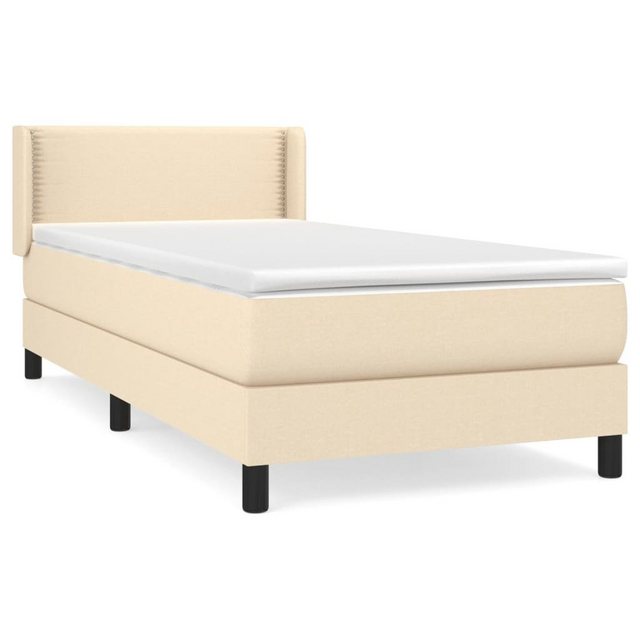 vidaXL Boxspringbett Boxspringbett mit Matratze Creme 80x200 cm Stoff Bett günstig online kaufen