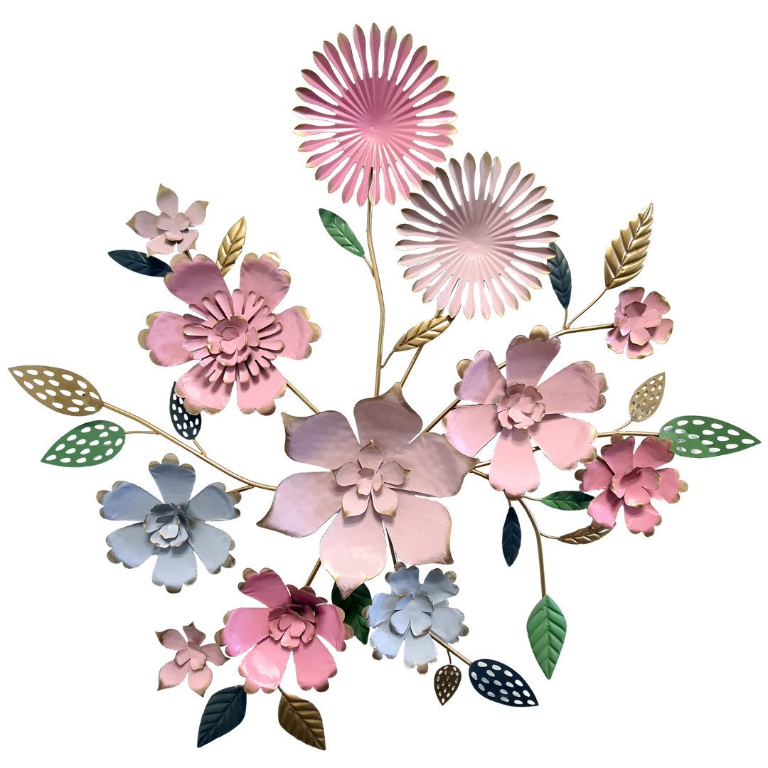 abc HOME Wanddekoobjekt, Wanddeko Blumen, Metall, günstig online kaufen