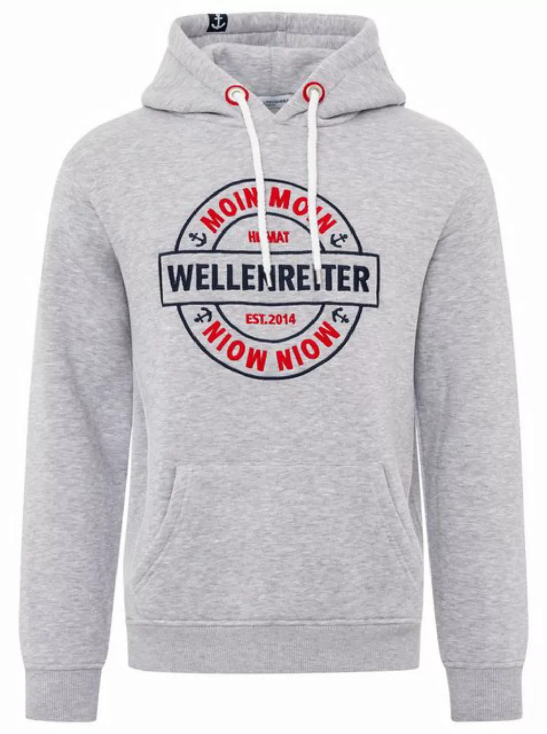 Zwillingsherz Hoodie "Wellenreiter" Herren mit Fronttaschen und Kordel günstig online kaufen