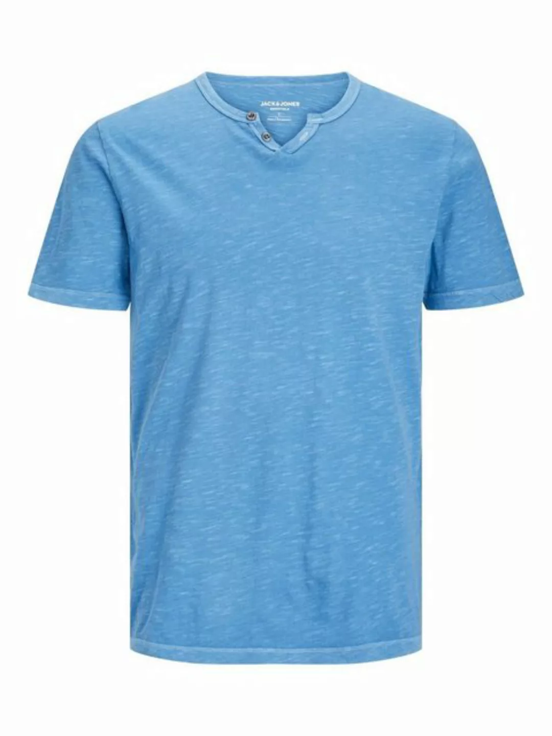 Jack & Jones T-Shirt Basic T-Shirt V-Neck Kurzarm mit Knöpfen JJESPLIT 5545 günstig online kaufen