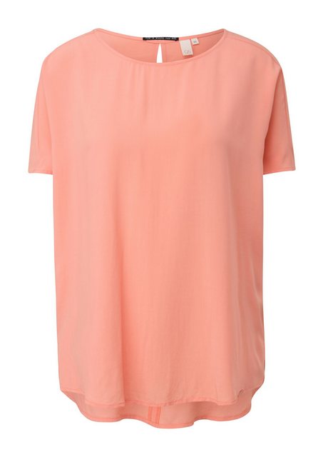 QS Shirtbluse QS by s.Oliver Oversize-Bluse in Apricot (1-tlg) Nackenschlit günstig online kaufen