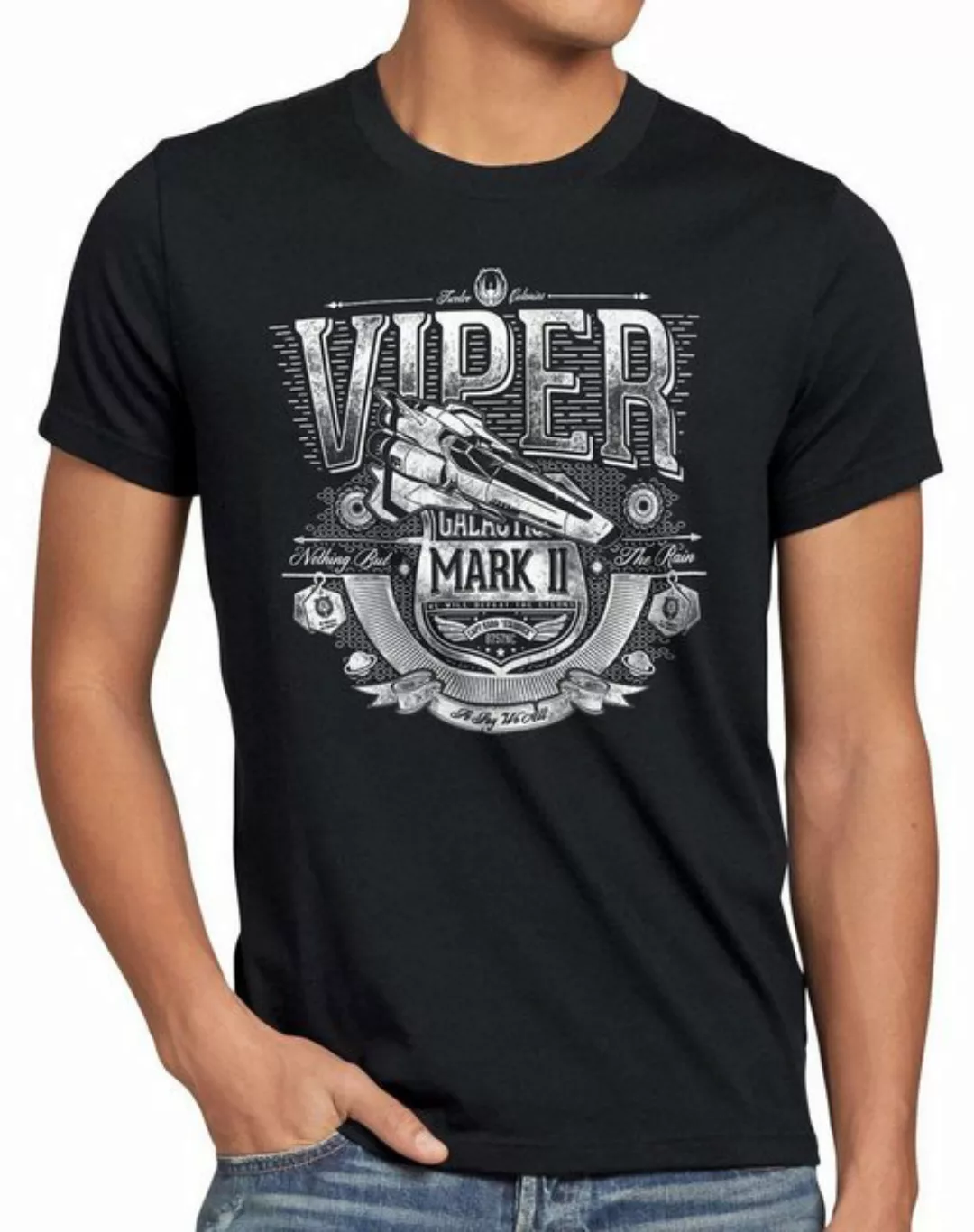 style3 Print-Shirt Herren T-Shirt Viper MK2 galactica kampfstern jäger gala günstig online kaufen