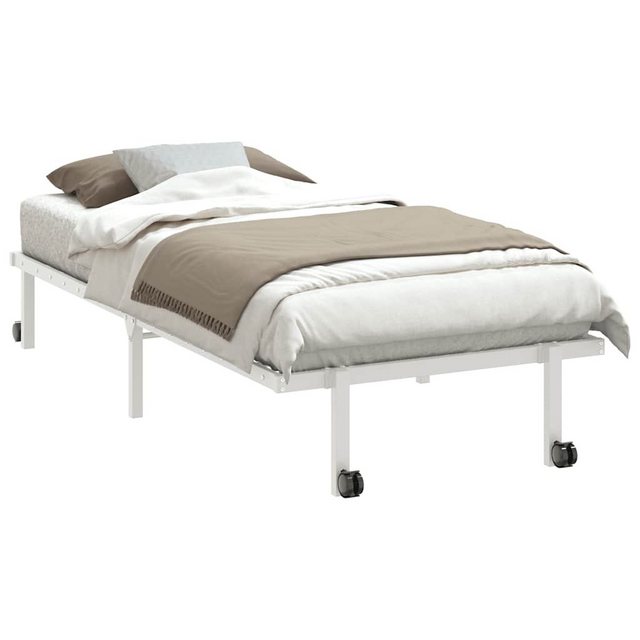 vidaXL Bett Bettgestell ohne Matratze Klappbar Weiß 90x200 cm Stahl günstig online kaufen