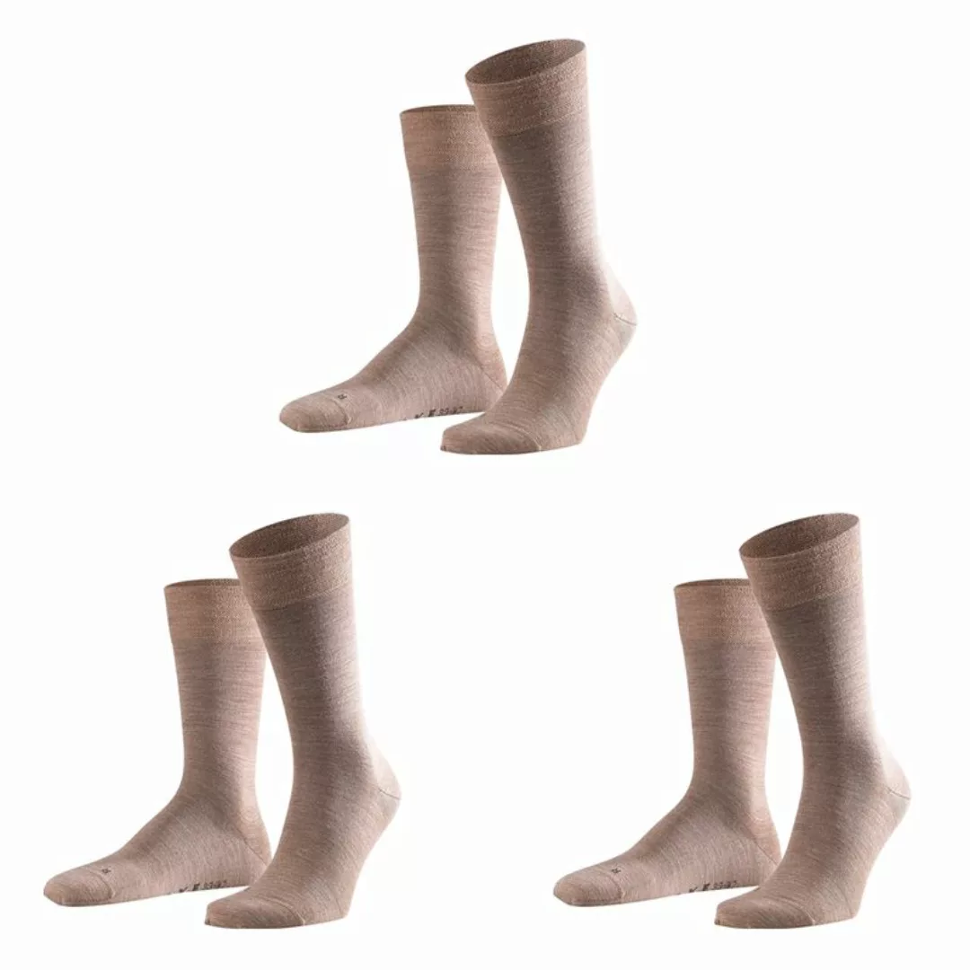 FALKE Sensitive Berlin Herren Socken, 43-46, Braun, Uni, Schurwolle, 14416- günstig online kaufen
