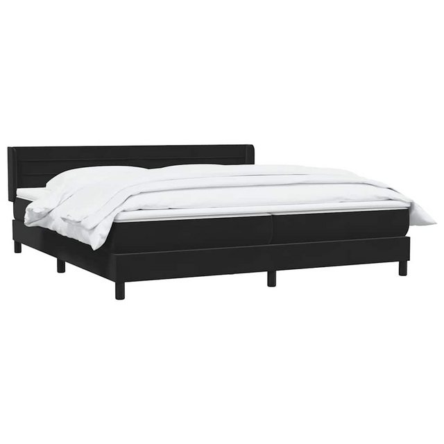 vidaXL Bett Boxspringbett mit Matratze Schwarz 200x210 cm Samt günstig online kaufen