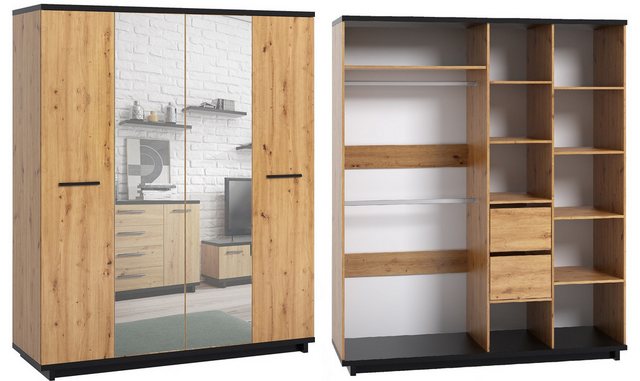 Marmex Möbel Mehrzweckschrank-Set INES SET D Wohnzimmer Flur Schlafzimmer, günstig online kaufen