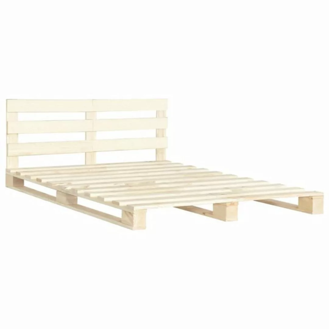 furnicato Bettgestell Palettenbett Massivholz Kiefer 200×200 cm (1-tlg) günstig online kaufen