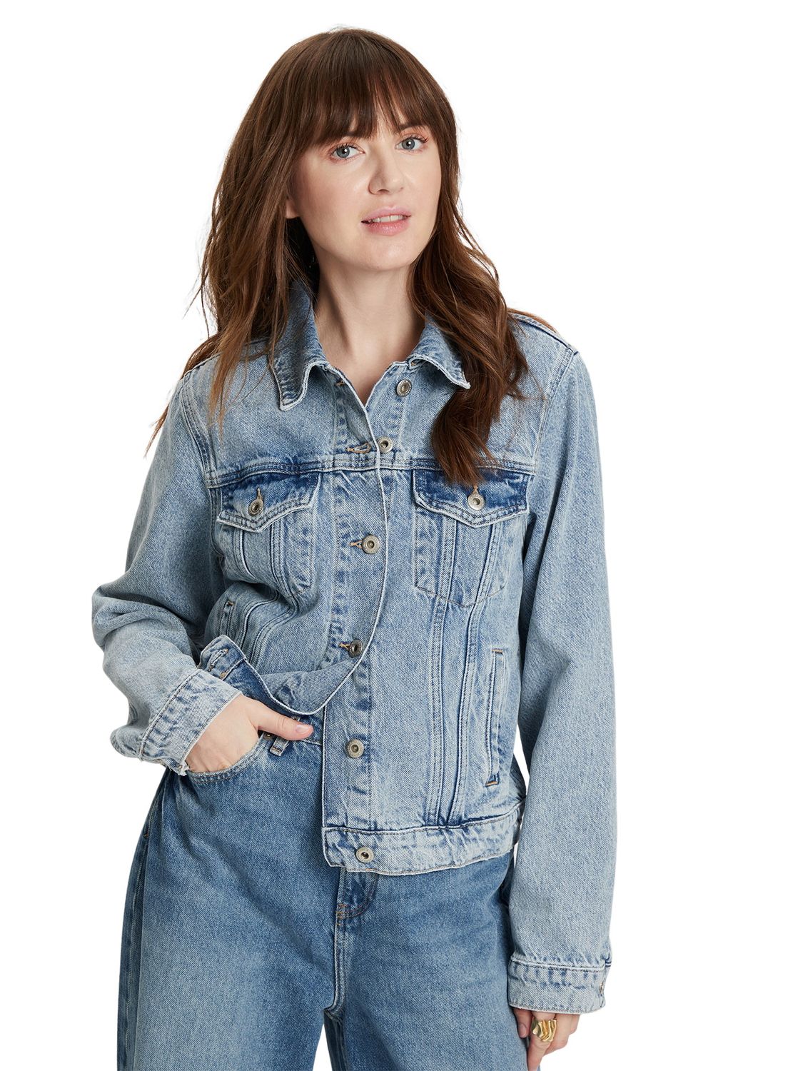 Cross Jeans Damen Jeansjacke DENIM - Regular Fit günstig online kaufen