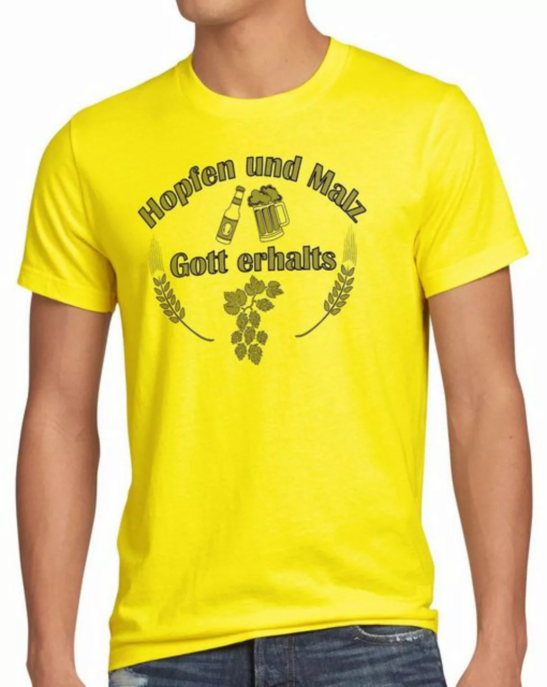 style3 Print-Shirt Herren T-Shirt Hopfen und Malz Gott erhalts Fun Funshirt günstig online kaufen