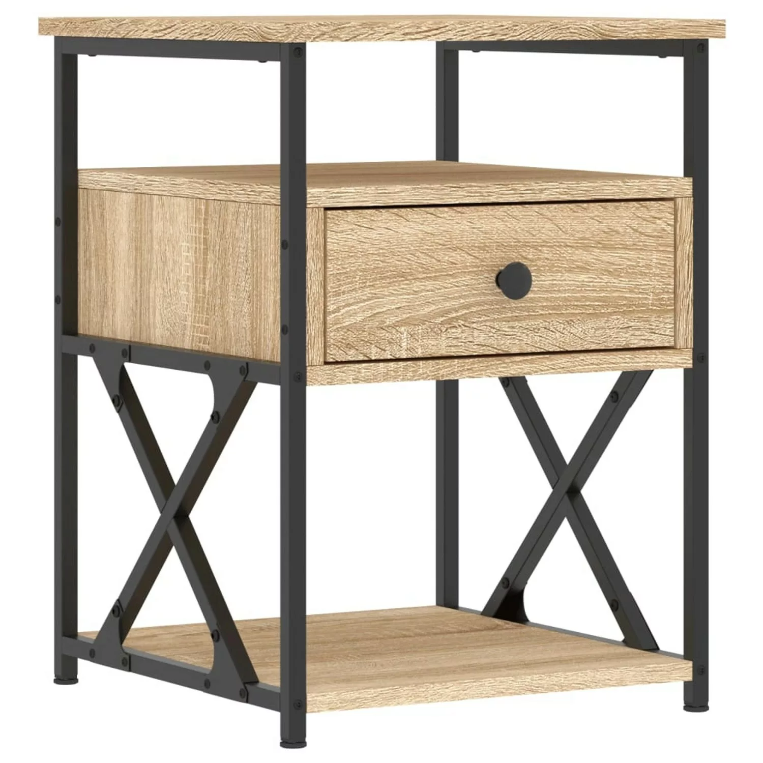 vidaXL Nachttisch Sonoma-Eiche 40x42x55 cm Holzwerkstoff günstig online kaufen