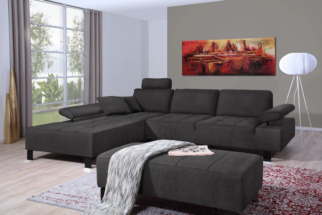 alina Ecksofa "Royce", inklusive Sitztiefenverstellung, 296 cm breit günstig online kaufen