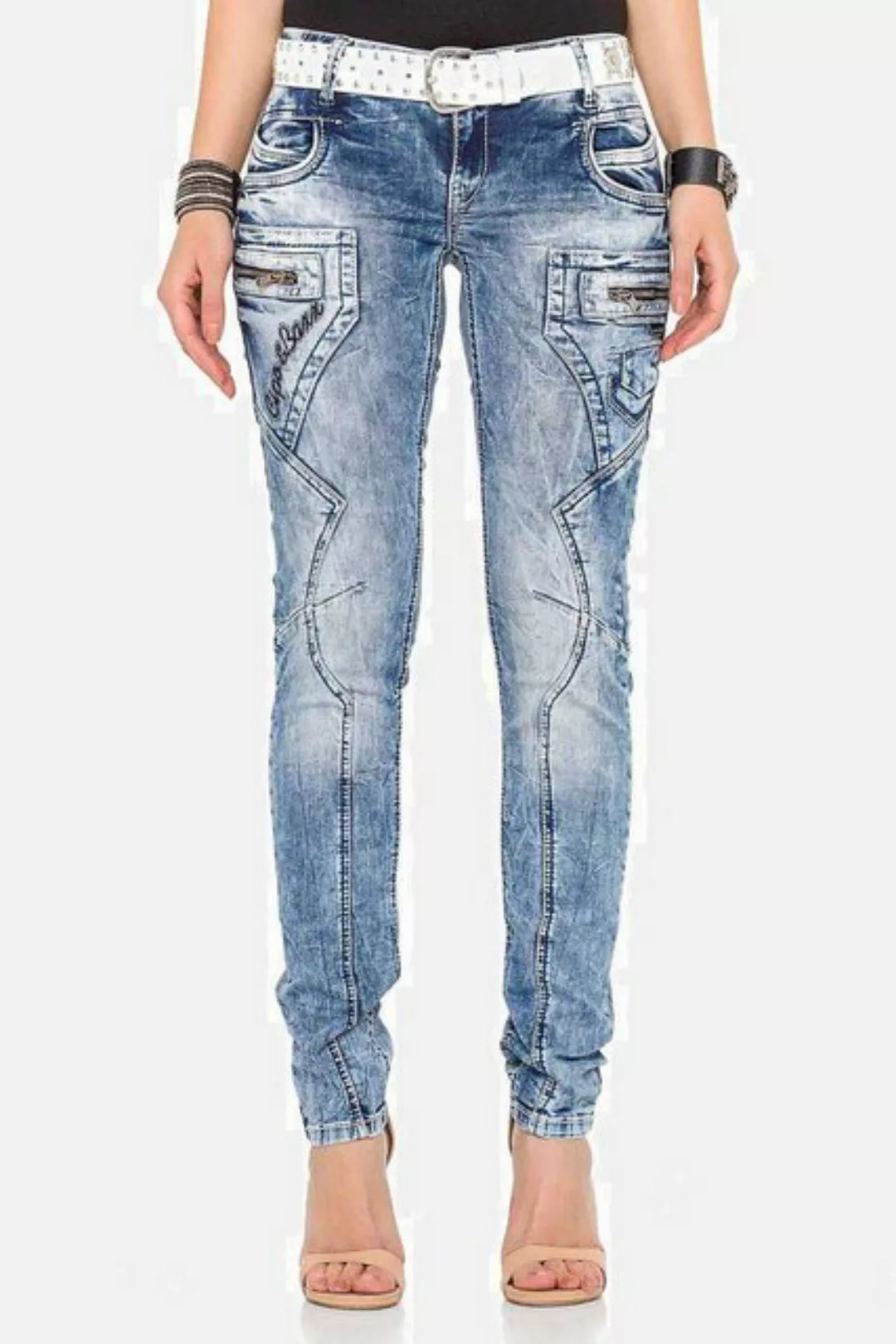 Cipo & Baxx Skinny-fit-Jeans "Jeans", mit niedrige Taille in Skinny Fit, WD günstig online kaufen