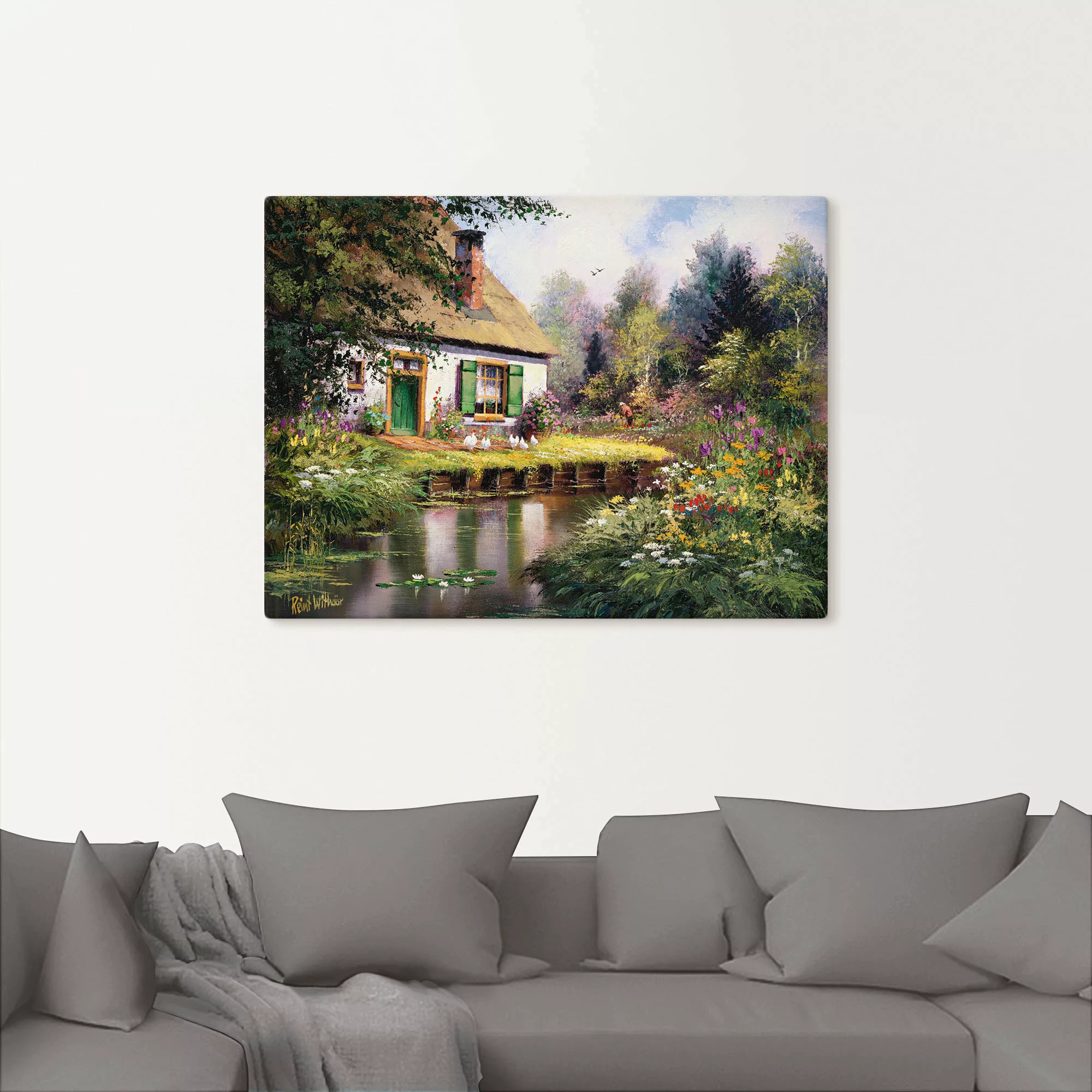 Artland Wandbild »Am Bach«, Garten, (1 St.), als Leinwandbild, Poster in ve günstig online kaufen