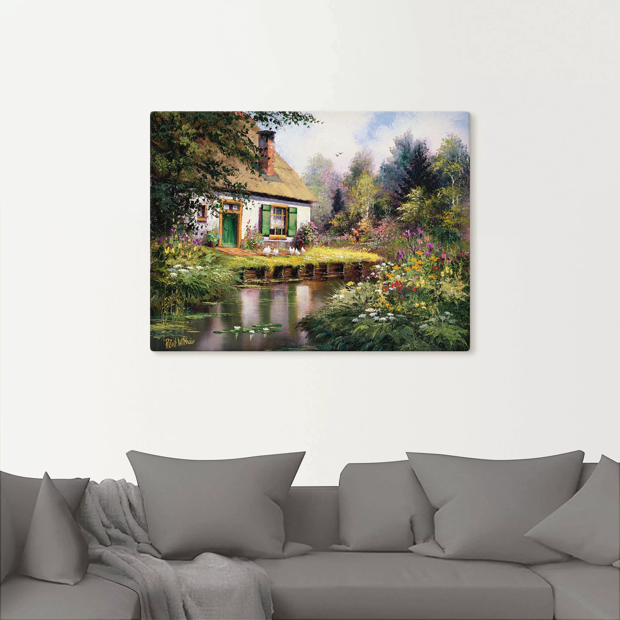 Artland Wandbild "Am Bach", Garten, (1 St.), als Leinwandbild, Poster in ve günstig online kaufen