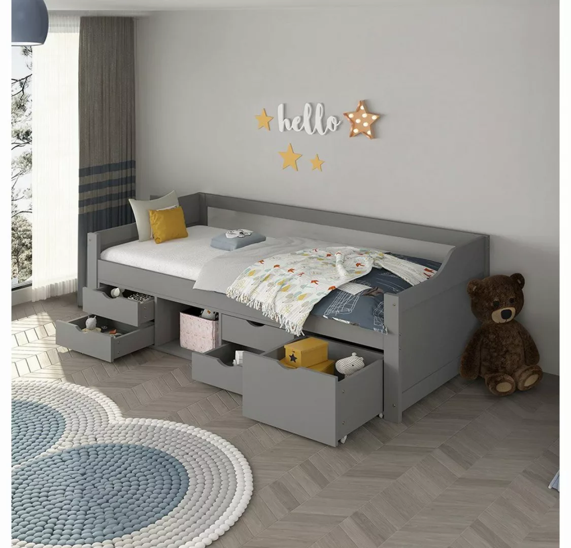 HOME DELUXE Bett Kinderbett COSMOS mit Schubladen 90 x 200 cm (inkl. Latten günstig online kaufen