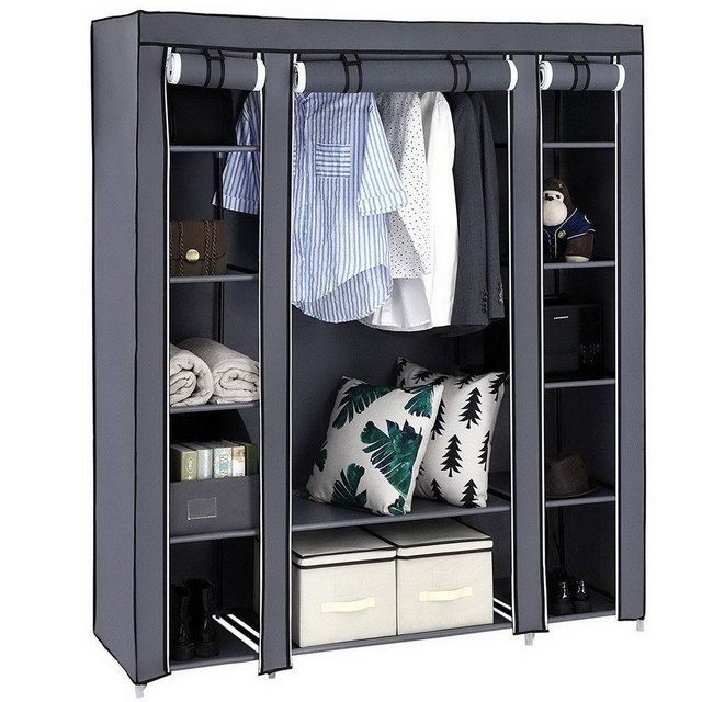 FCH Kleiderschrank mit Kleiderstange und Ablagen, 150 x 45 x 175 cm günstig online kaufen