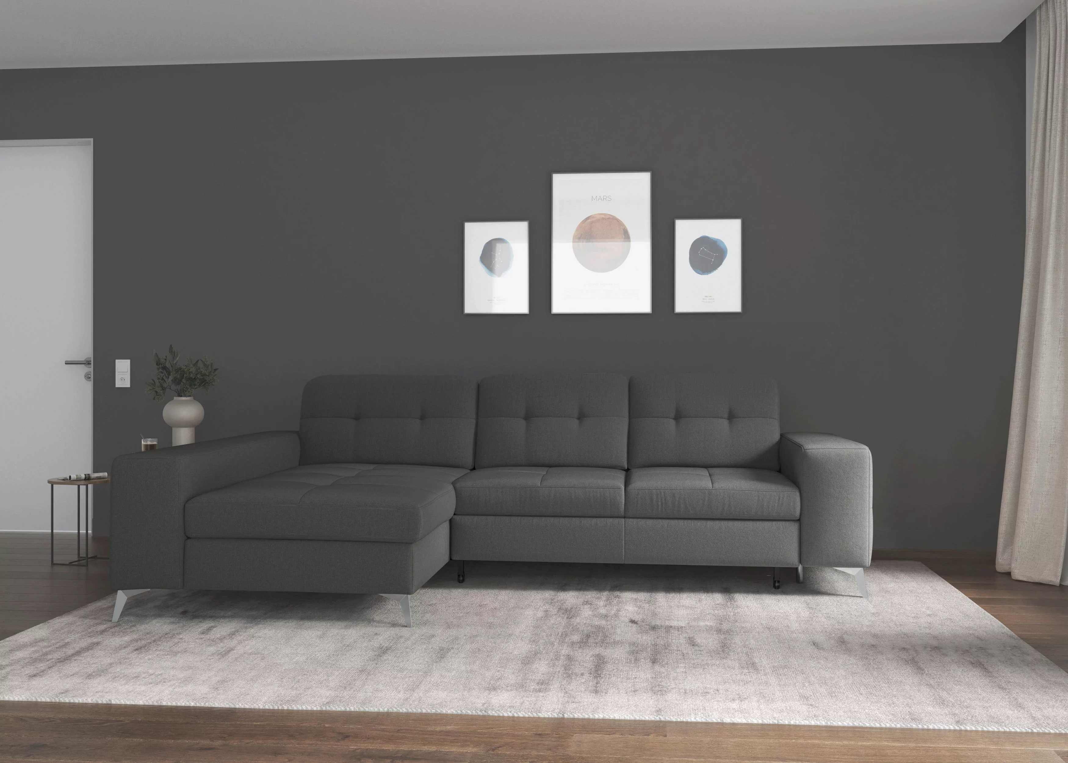 sit&more Ecksofa »Baviene L-Form«, inklusive Sitztiefenverstellung und Fede günstig online kaufen