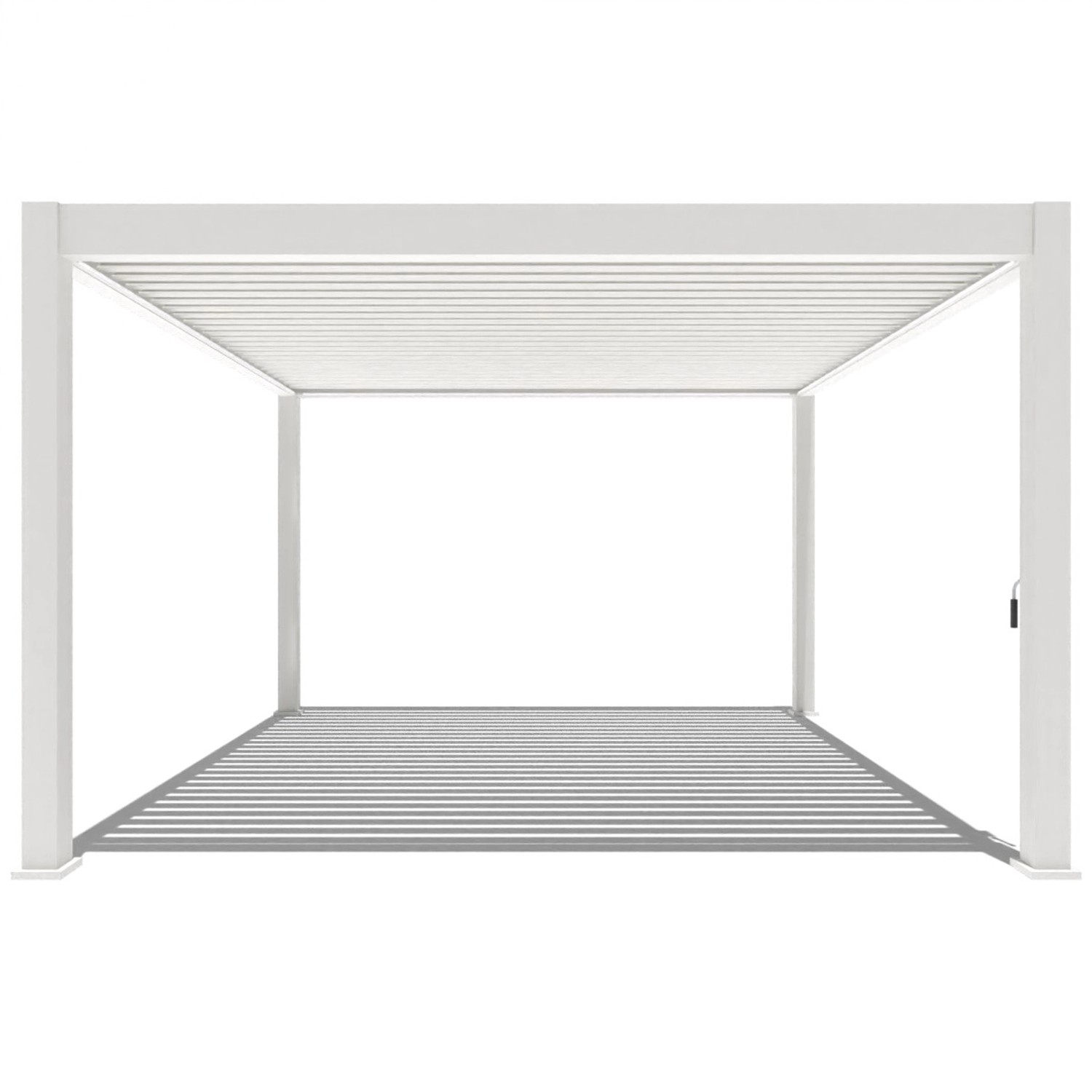 Weide Deluxe Plus Aluminium Pavillon 4 x 4 M Weiß Pergola Freistehend günstig online kaufen