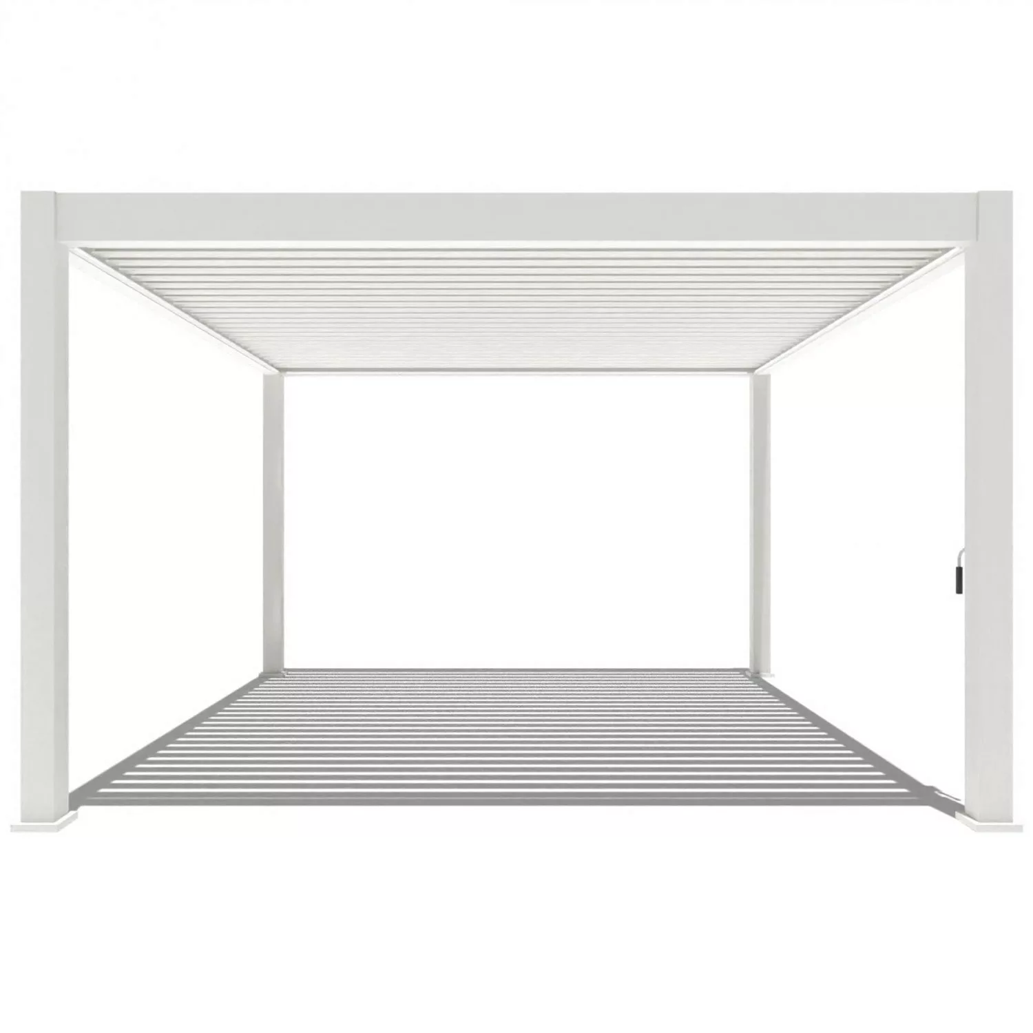 Weide Deluxe Plus Aluminium Pavillon 4 x 4 M Weiß Pergola Freistehend günstig online kaufen