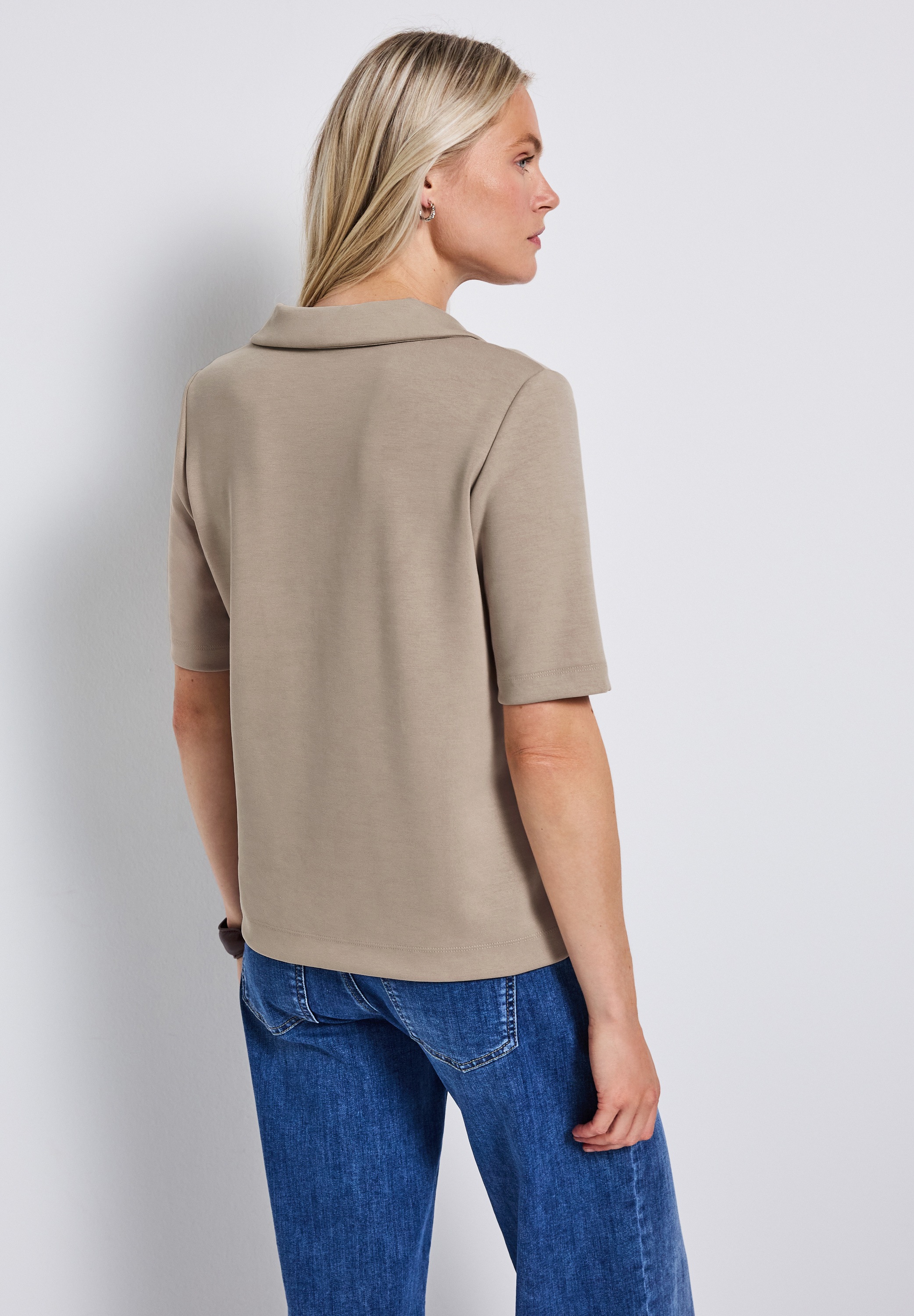 STREET ONE Poloshirt, aus softem Materialmix günstig online kaufen