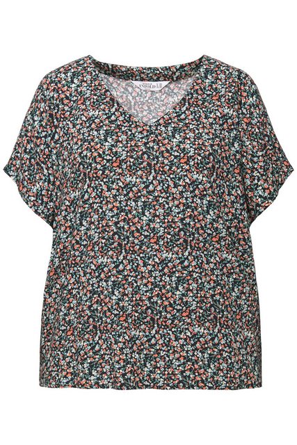 Studio Untold Druckbluse Blusenshirt oversized Flower Print V-Ausschnitt günstig online kaufen