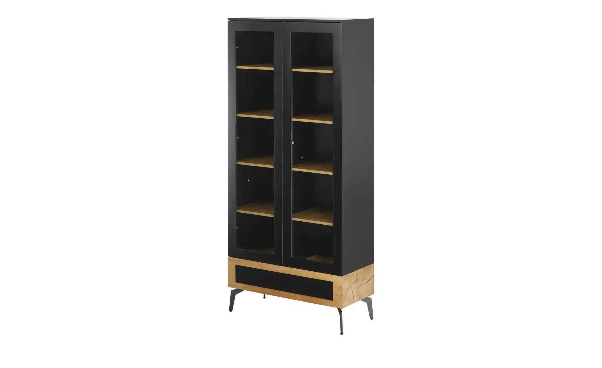 Vitrine  Enego ¦ schwarz ¦ Maße (cm): B: 90 H: 197 T: 40.0 Schränke > Vitri günstig online kaufen