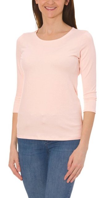 Alkato Longshirt Alkato Damen Shirt 3/4 Arm mit Rundhals günstig online kaufen