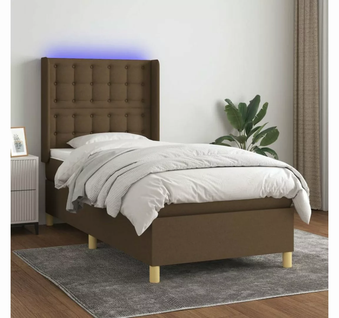 vidaXL Boxspringbett Bett Boxspringbett mit Matratze und LED Stoff (80 x 20 günstig online kaufen