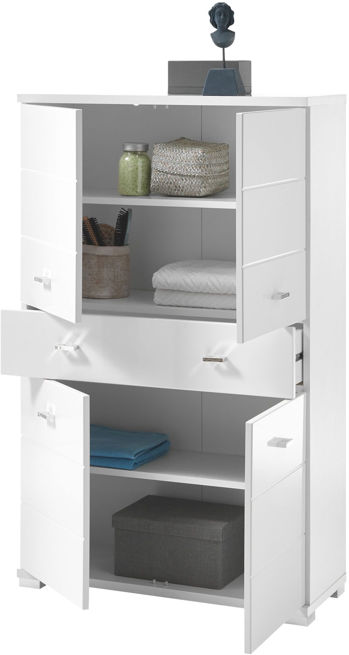 BASIC by Balculina Midischrank "Pool, Badezimmerschrank BxHxT 76x123x31", ( günstig online kaufen