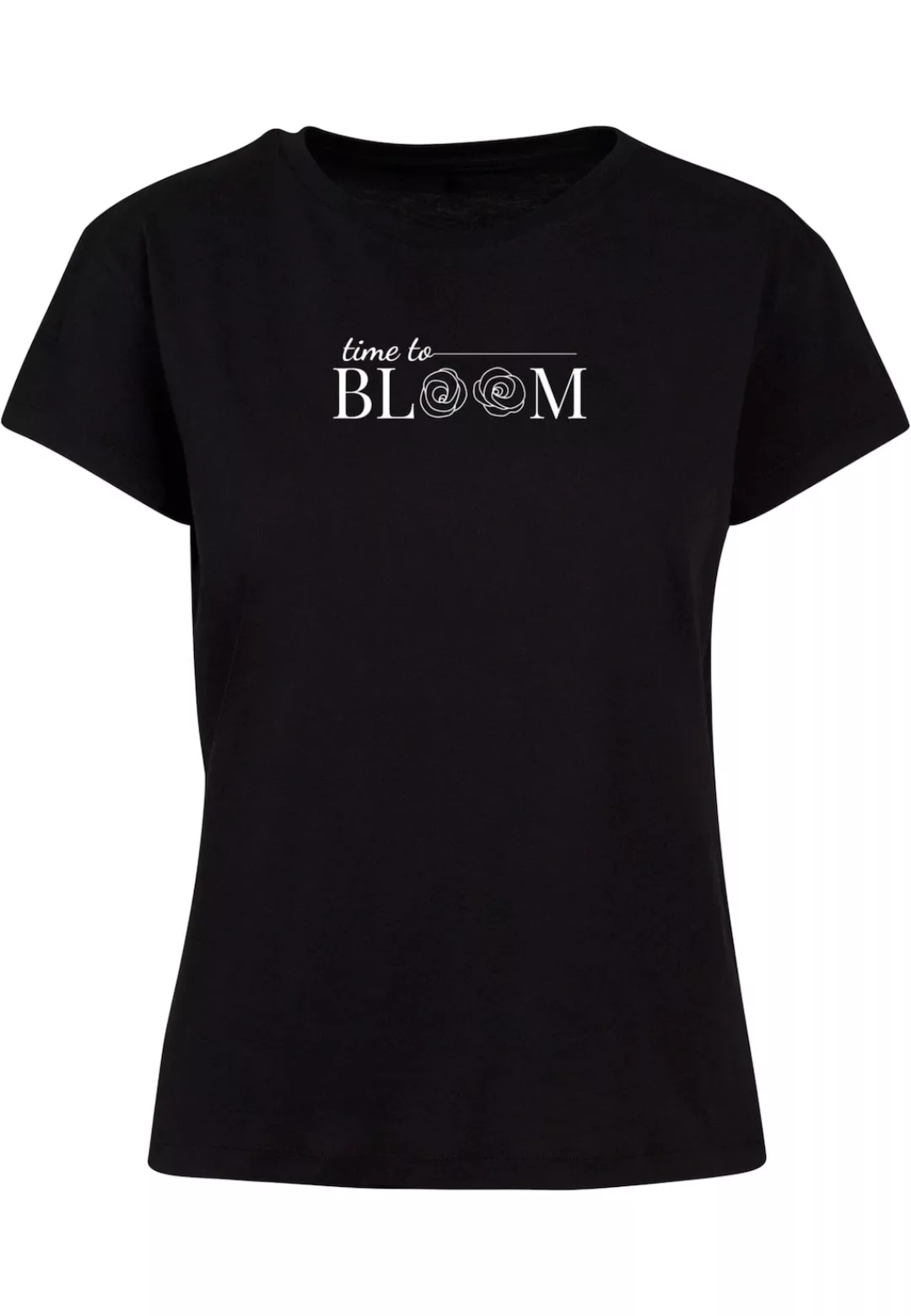 Merchcode T-Shirt "Merchcode Damen Ladies Pretty Time to bloom - Box Tee", günstig online kaufen