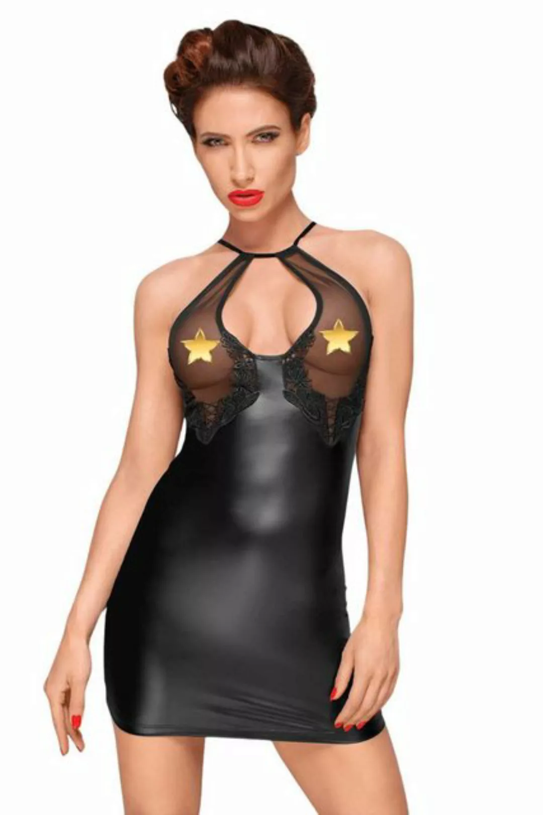 Noir Handmade Minikleid Kleid mit Stickerei F185 sexy XL günstig online kaufen
