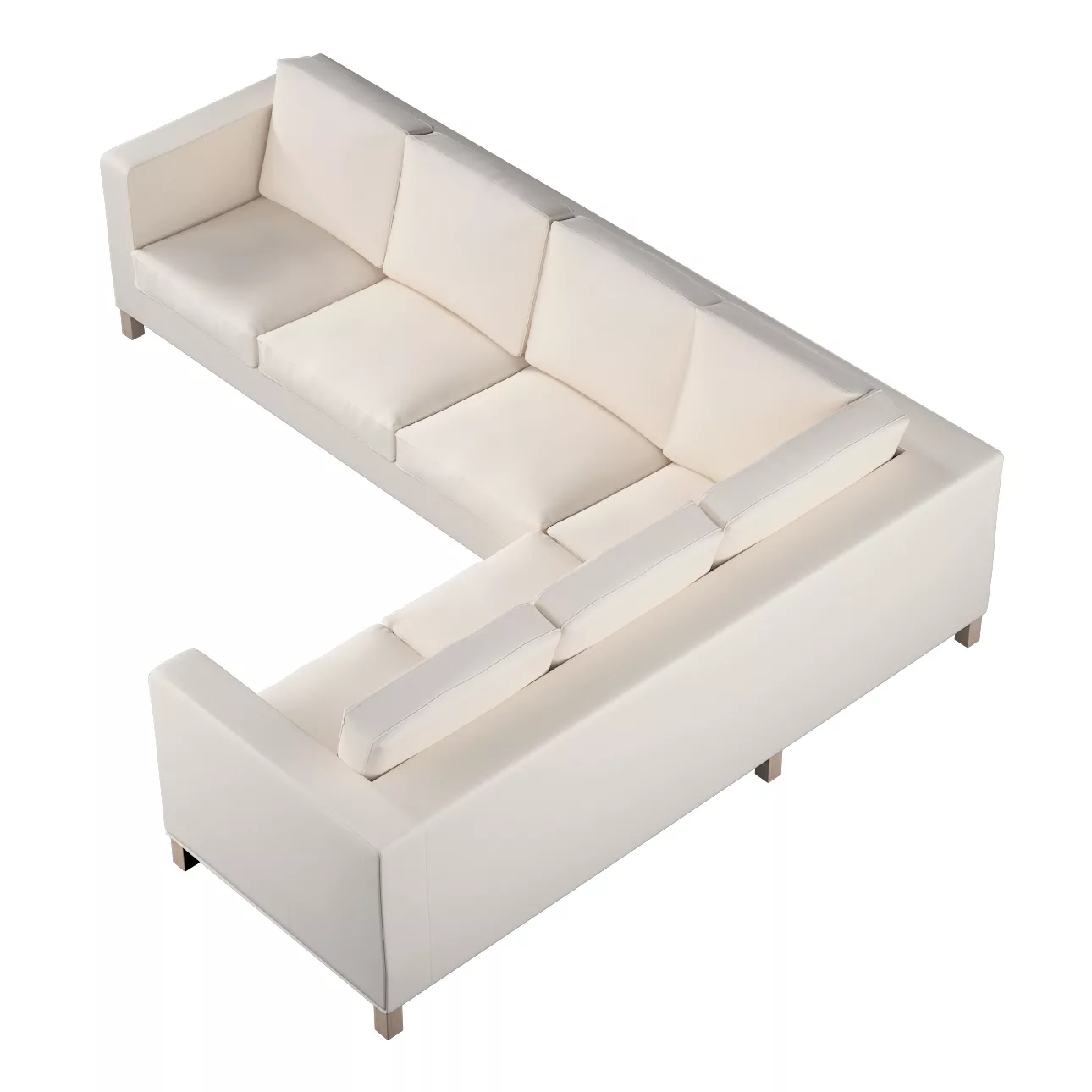 Bezug für Karlanda Sofa Ecke links, naturweiß, 36cm x 30cm x 50cm, Etna (70 günstig online kaufen