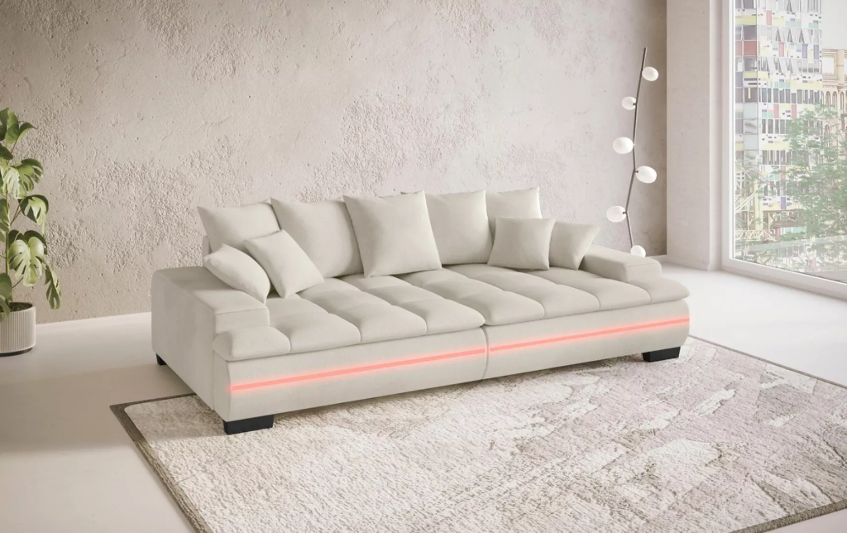 Mr. Couch Big-Sofa "Haiti II", RGB-LED Beleuchtung, Kaltschaumpolsterung, b günstig online kaufen