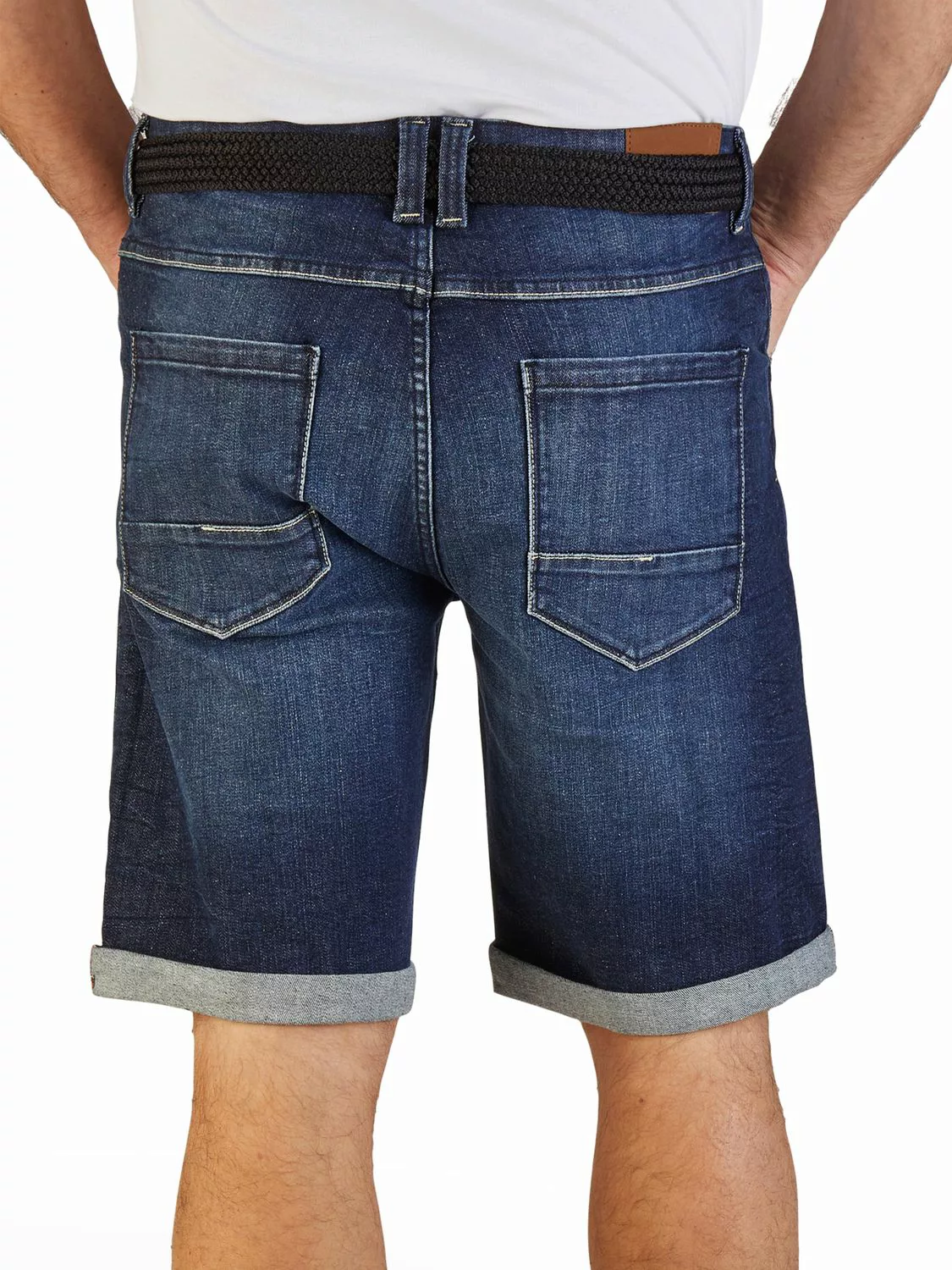 DENIMFY Jeans Shorts Herren mit Gürtel Stretch Kurz Regular Fit DFBo günstig online kaufen