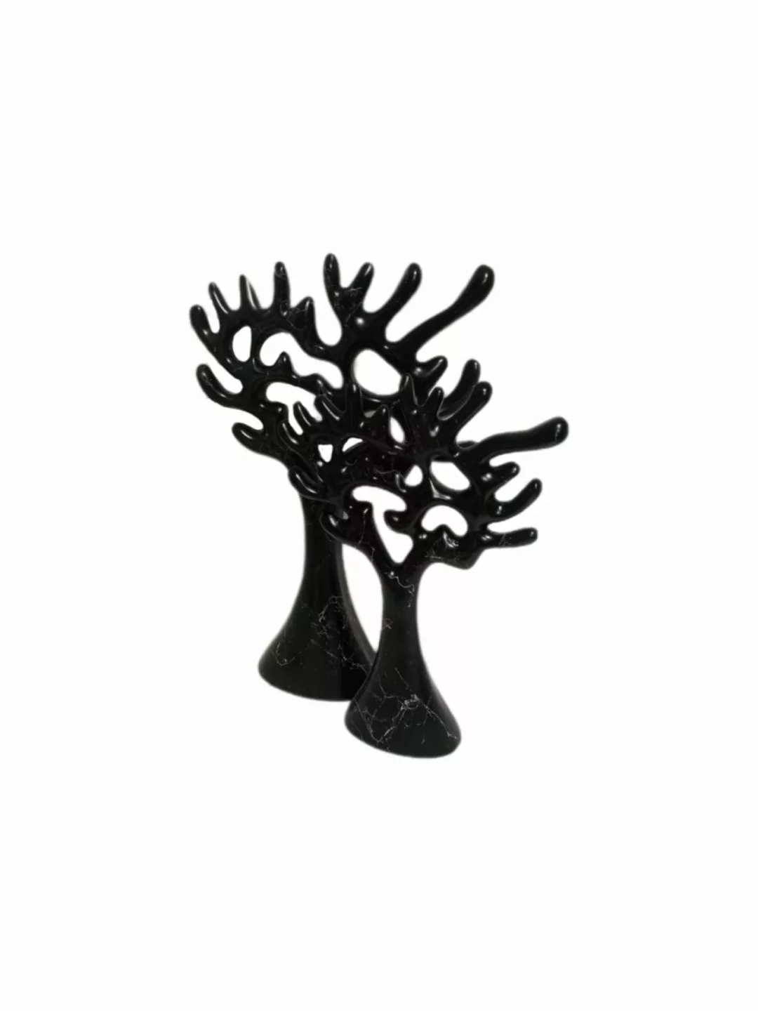 Skulptur Baum Schwarz Marmoroptik günstig online kaufen