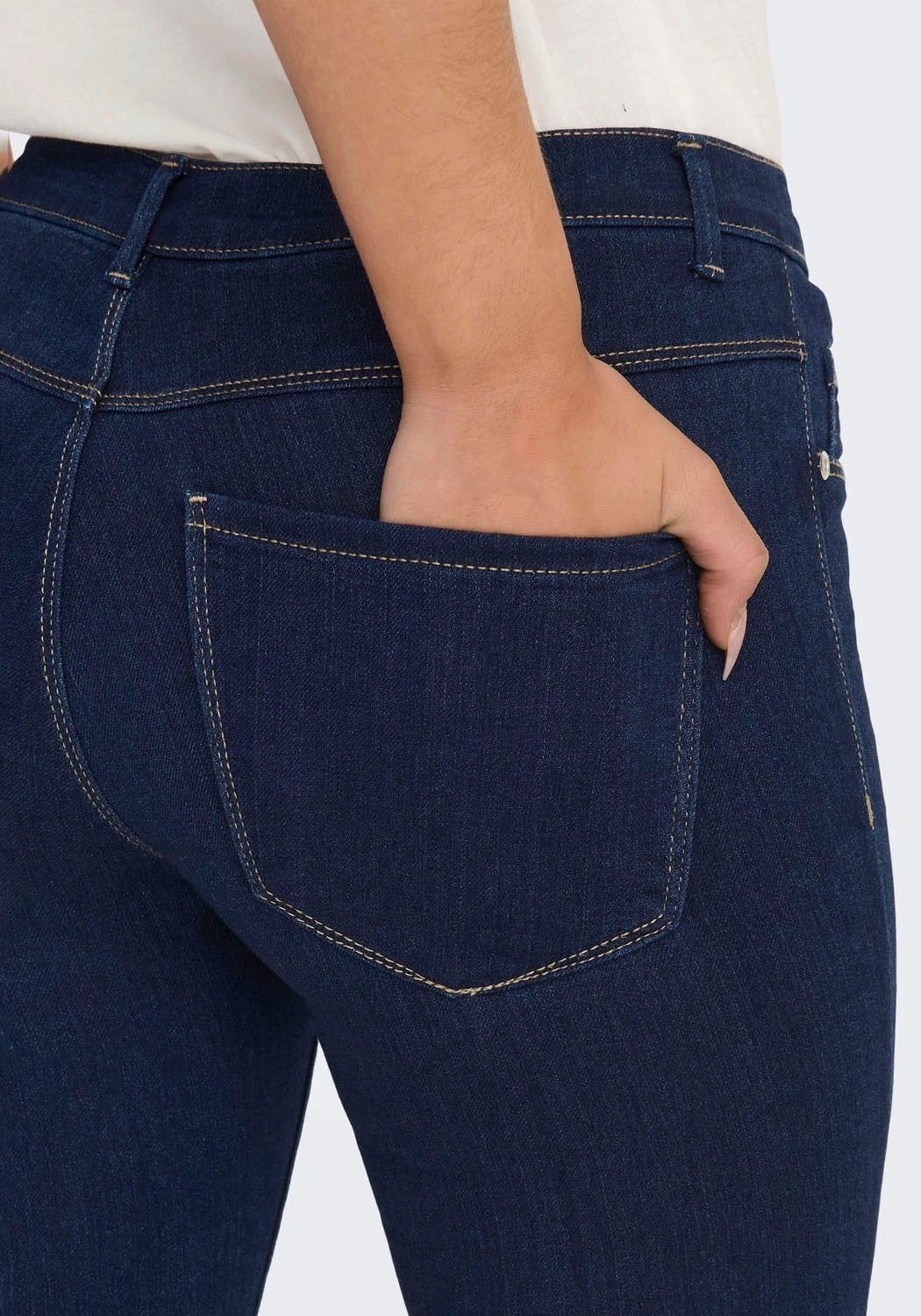 ONLY Skinny-fit-Jeans "ONLRAIN LIFE REG SKINNY DNM", mit Gürtelschlaufen günstig online kaufen