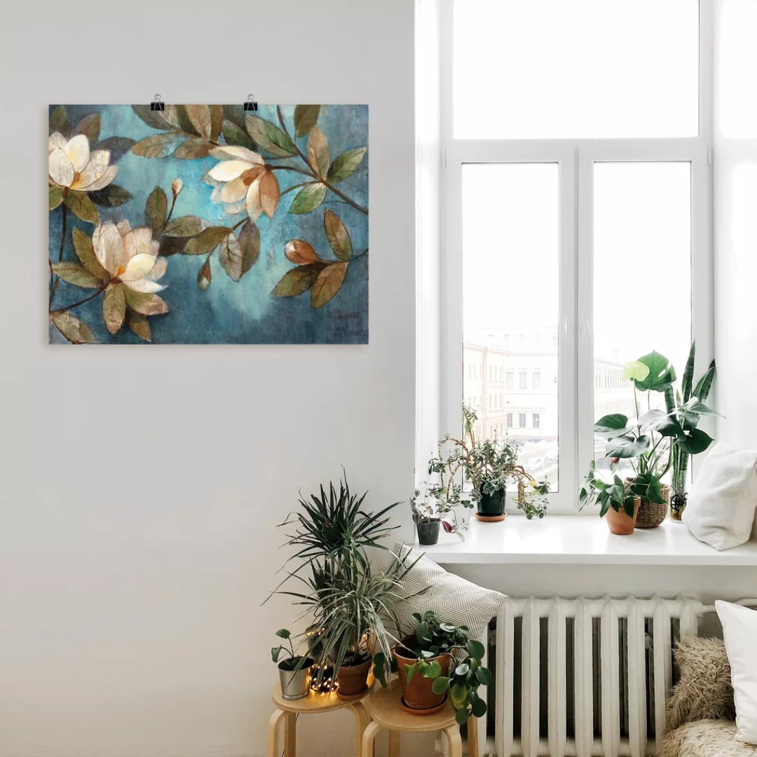 Artland Wandbild "Schwebende Magnolie", Blumen, (1 St.), als Leinwandbild, günstig online kaufen