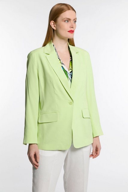 Ulla Popken Blusenblazer Blazer Reverskragen tailliert Komplettfutter günstig online kaufen