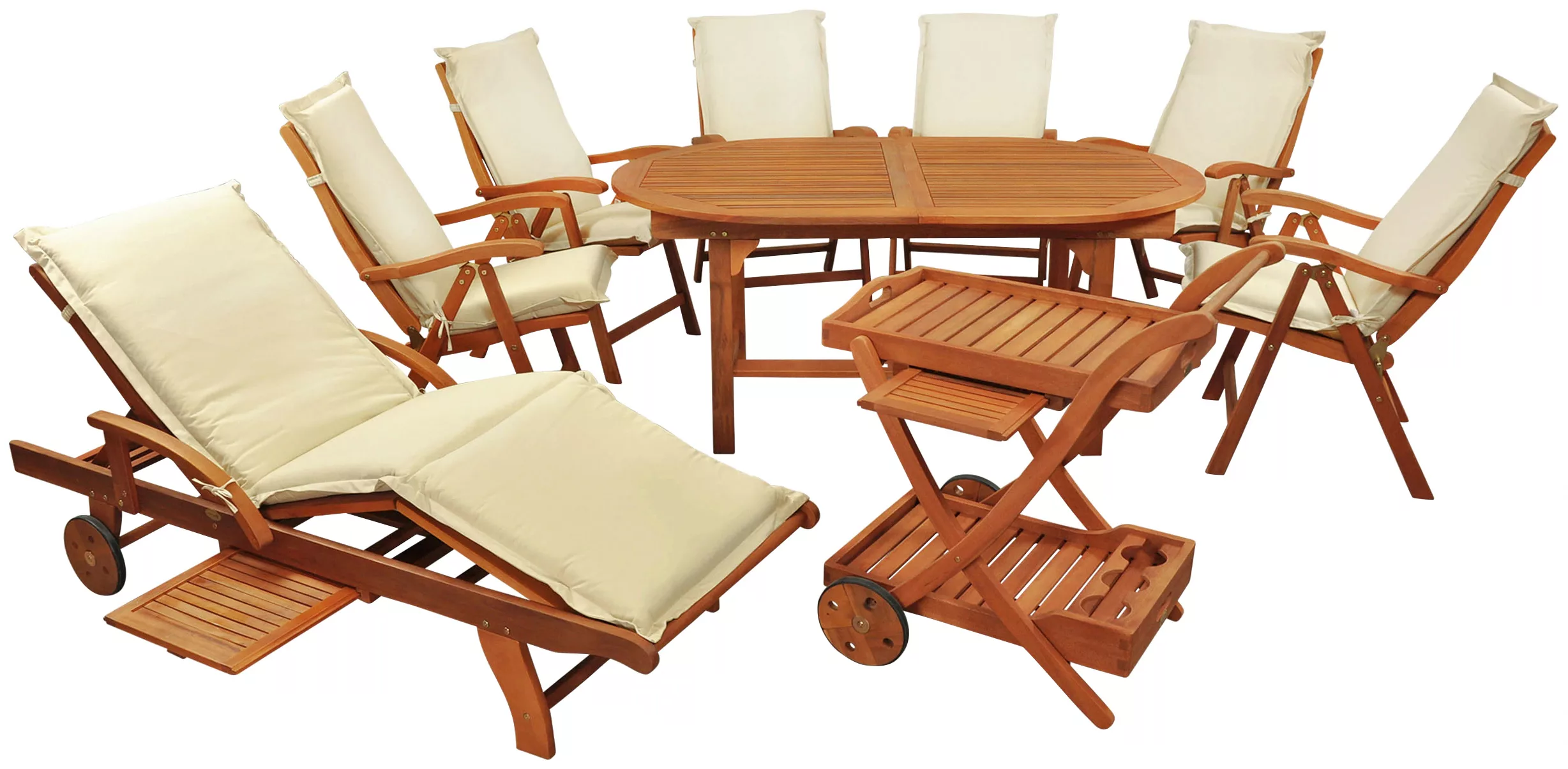 indoba Garten-Essgruppe "Sun Flair", (16 tlg.) günstig online kaufen