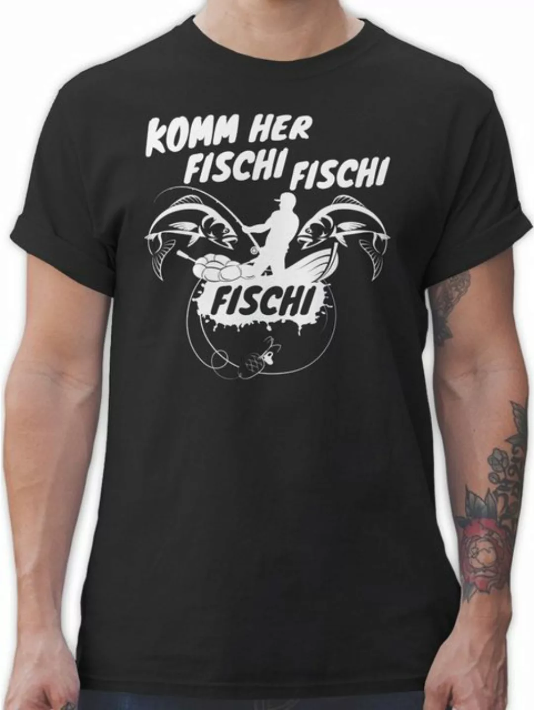 Shirtracer T-Shirt Komm her Fischi Angler Geschenke günstig online kaufen