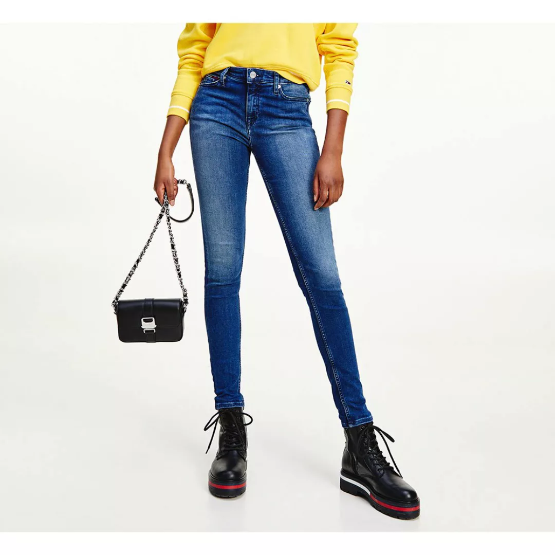 Tommy Hilfiger Damen Jeans NORA - Skinny Fit - Blau - New Niceville Mid Blu günstig online kaufen