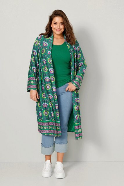 Angel of Style Sommerjacke Kaftan floraler Druck offene Form Langarm günstig online kaufen