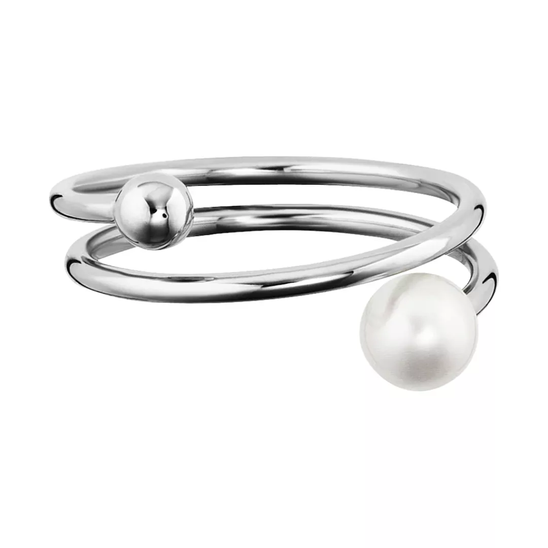 CAÏ Fingerring "925/- Sterling Silber rhodiniert Perle" günstig online kaufen