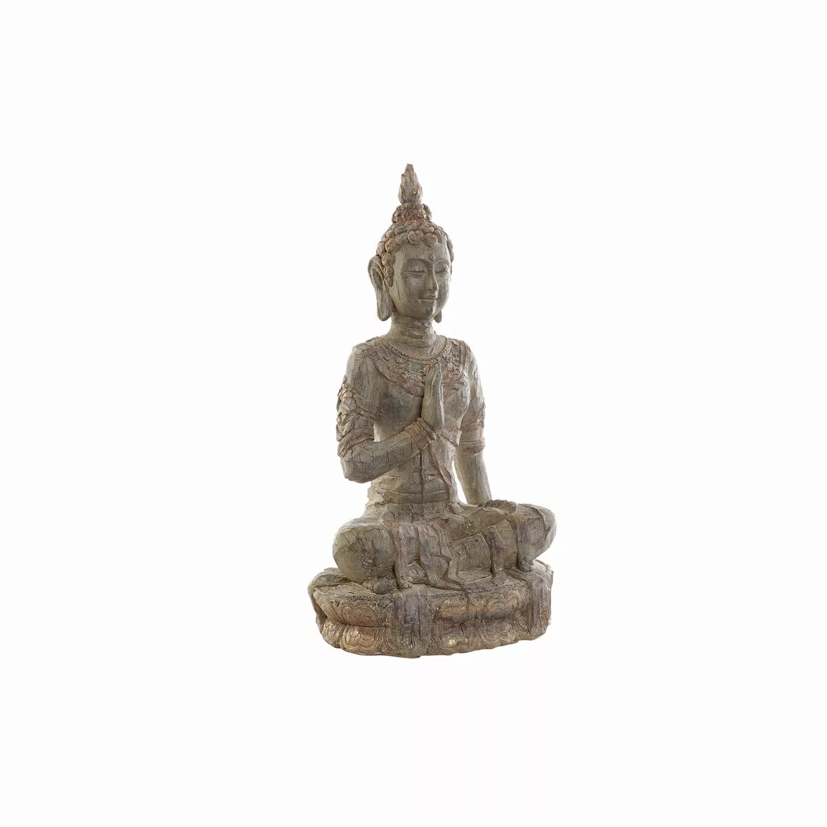 Deko-figur Dkd Home Decor Grau Buddha Harz (27,5 X 20 X 51,5 Cm) günstig online kaufen